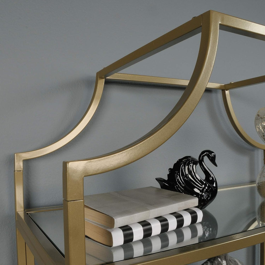 Satin Gold Bookcase O33244