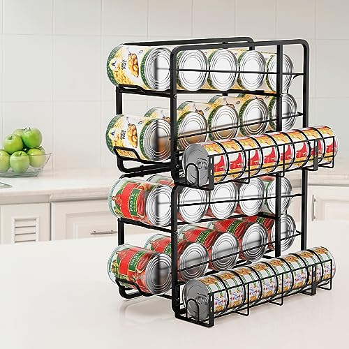 2 Pack Black Stackable Can Storage Dispenser A9274