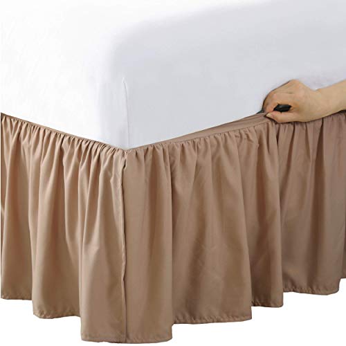 White King 14 Inch Drop Length Microfiber Bed Skirt T125