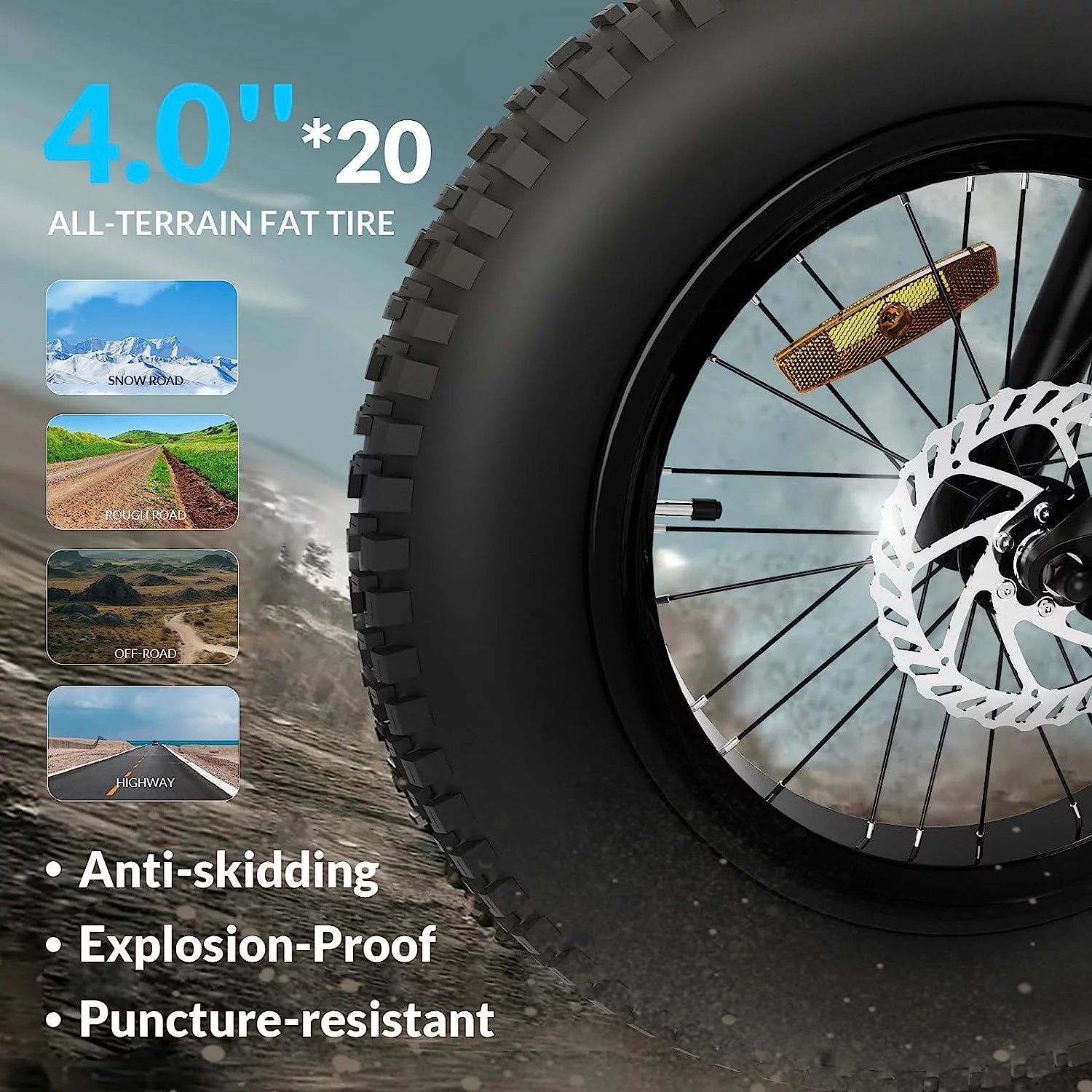 48V 10.5Ah Removable Battery 500W Motor Foldable Fat Tire Electric Bike V223