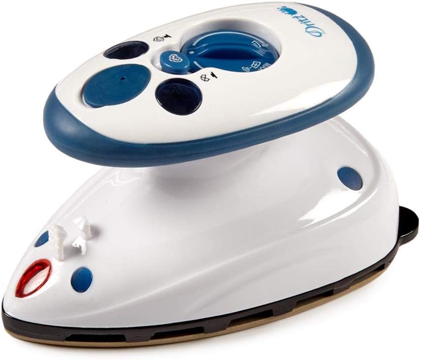 White/Blue Portable Mini Steam Iron W258919