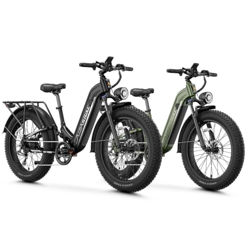 M1 Pro Electric Bike, 1800W Peak Motor, 48V 17.5Ah, 26'' x 4.0'' Fat Tire, 7 Speed, Dual Suspension O996
