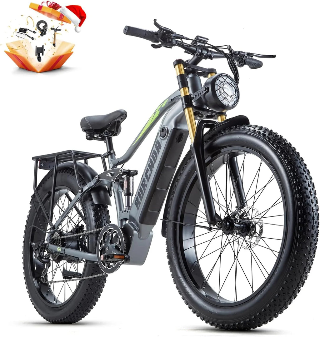 26" Fat Tire Full Suspension Electric Bike T23858