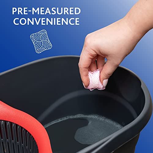 Microfiber Spin Mop & Bucket Floor Cleaning System Bundle with Hard Floor Cleaner (Lavender, 10 Count) F261285