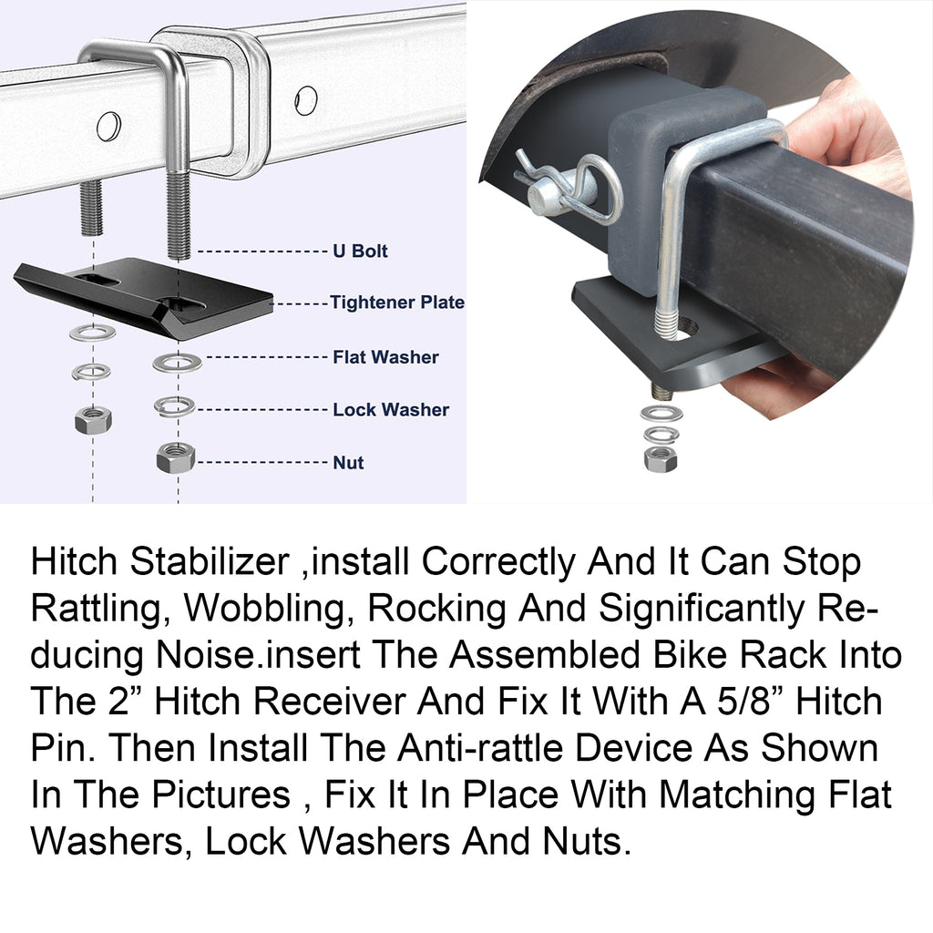 2" Hitch Receiver Foldable Tray 4 Bike Rack Z769619
