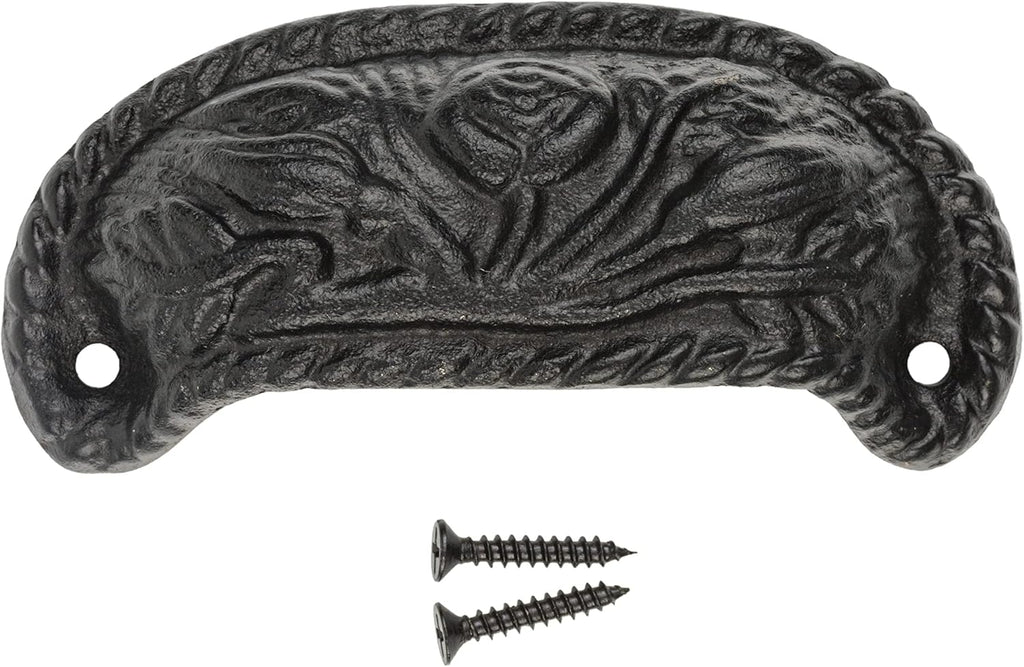 Cast Iron Drawer Bin Pull, 3 1/4" Centers B9327