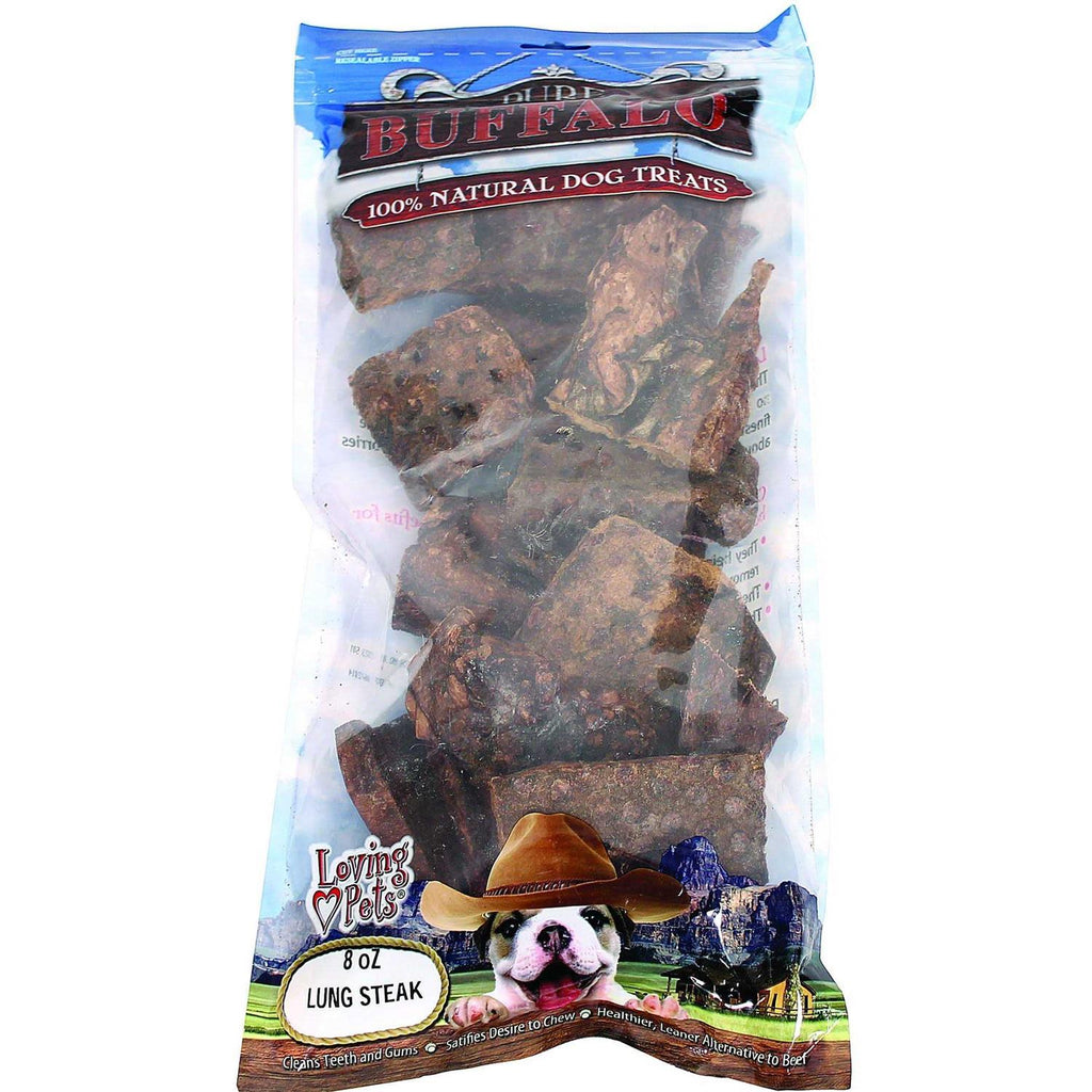 Pure Buffalo Lung Steaks Dog Treat Z741