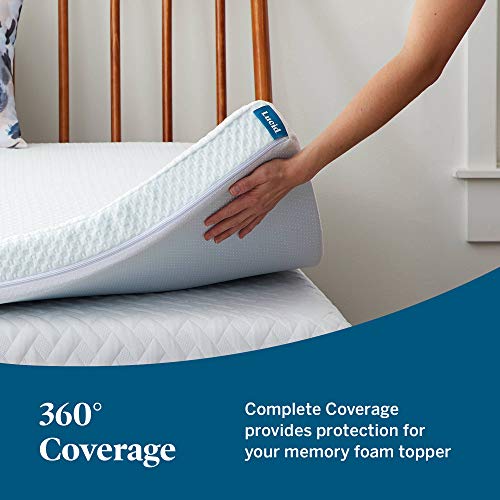 4 Inch Gel Memory Foam Mattress Topper, Twin XL, Blue Z634792