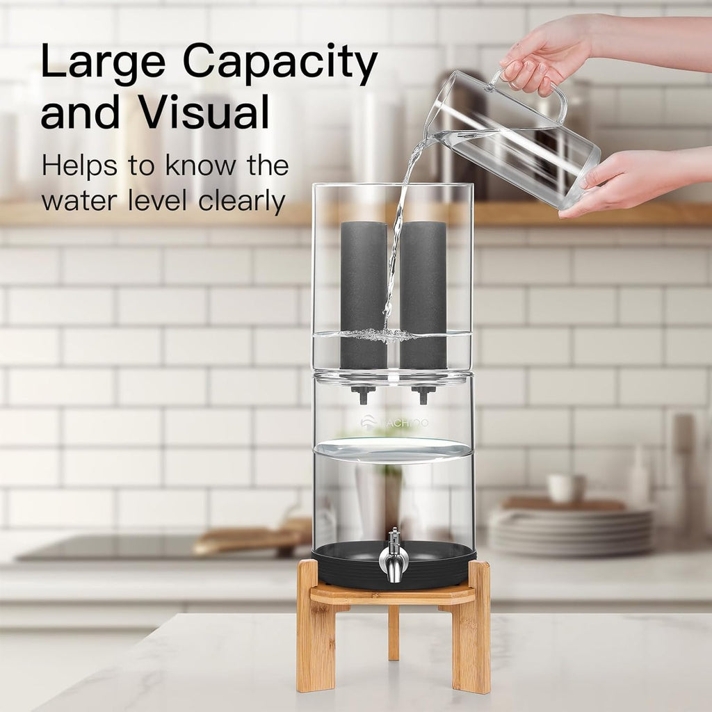 2.25 Gallon Gravity Fed Black Carbon Water Filter with 2 Stand C108723