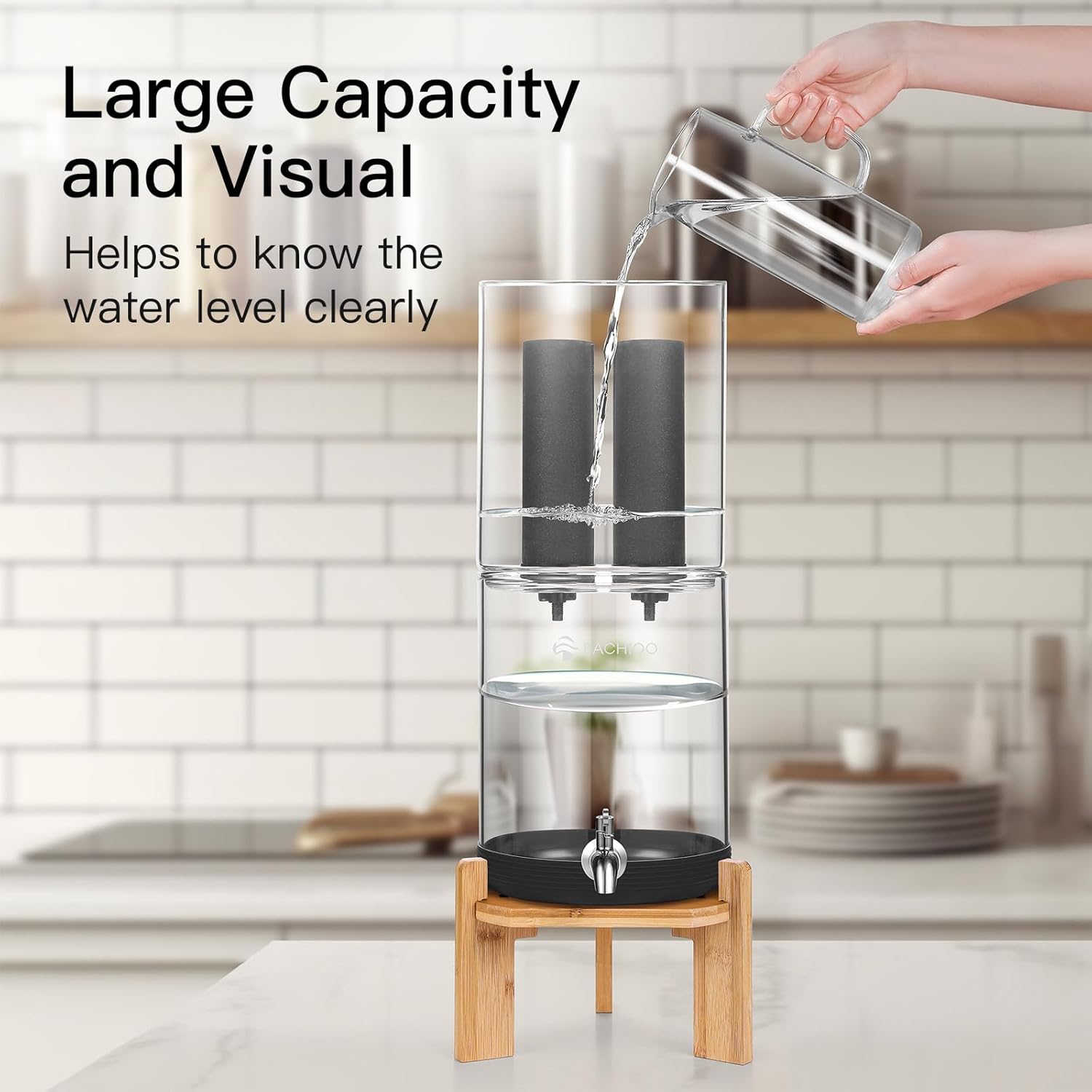 2.25 Gallon Gravity Fed Black Carbon Water Filter with 2 Stand C108723