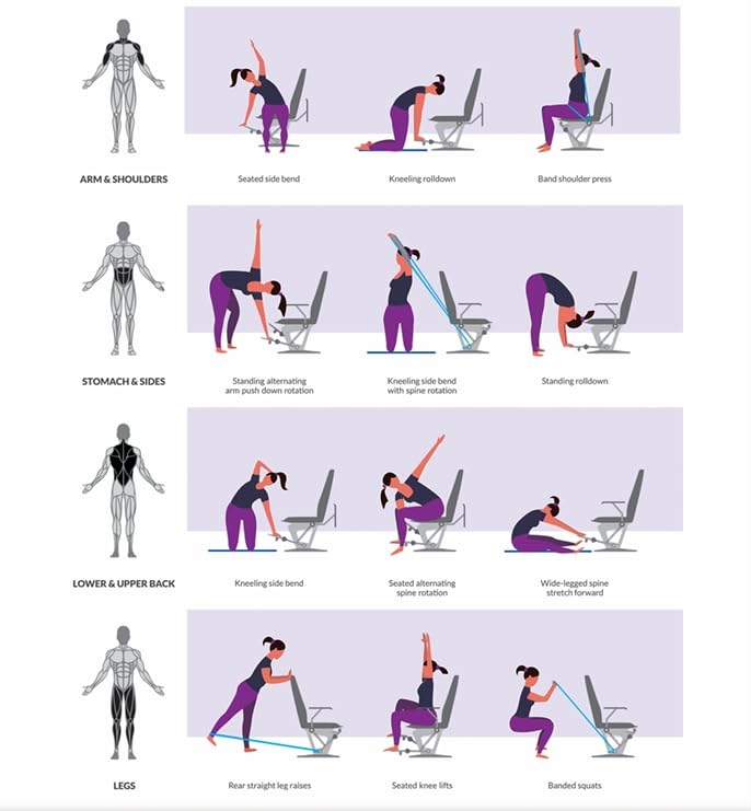 Pilates Chair Home Gym Exercise Reformer Chair S8752