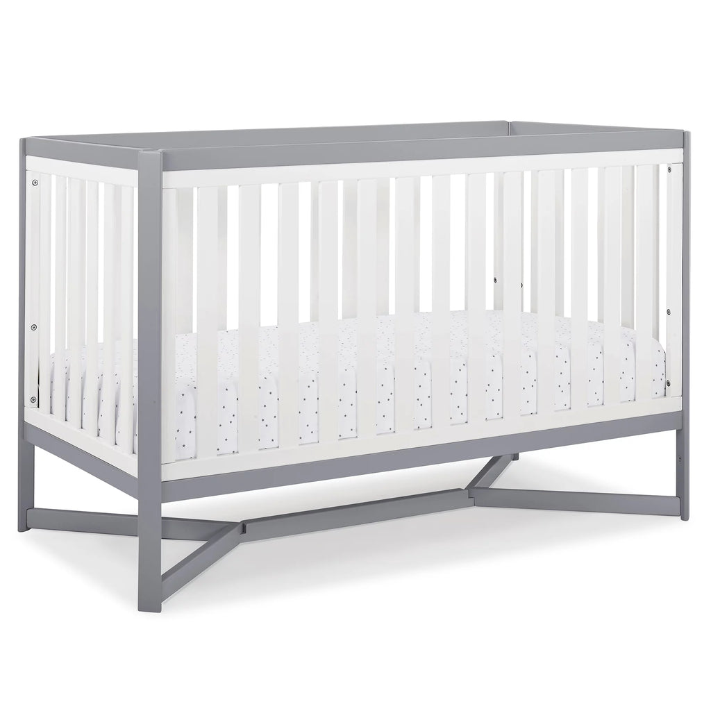 White/Gray 4-in-1 Convertible Crib G9851