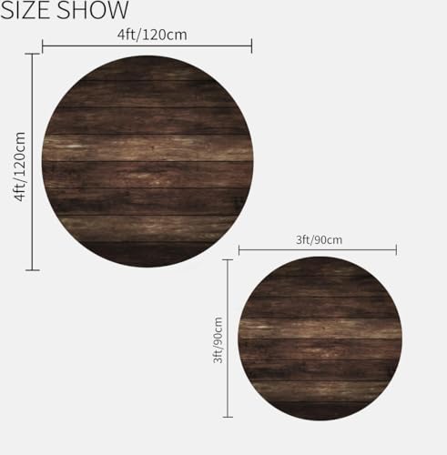 Small Round Area Rug 3ft Washable Carpet A4218
