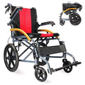 Heavy Duty Lightweight Folding Transport Wheelchair with Handbrakes, 18 Inch Seat U415075