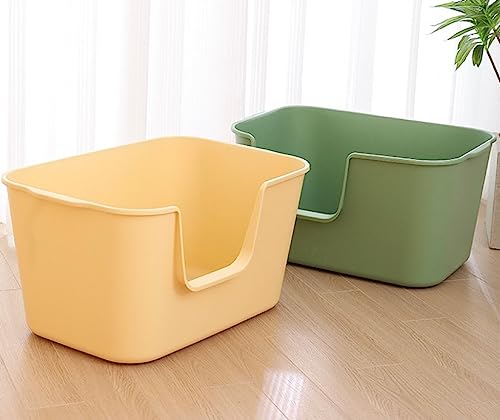 Extra Large Litter Box with High Sides 24.60" Lx16.92 Wx12.99 H, Yellow N427