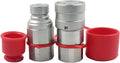 3/4'' SAE-12 UNF1-1/16 Flat Face Hydraulic Quick Connect Coupling, 1/2 Body, Pack of 2 U818190