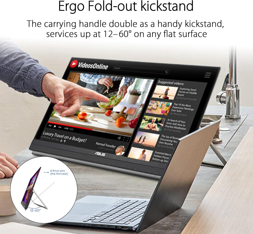 22” 1080P Portable Monitor Full HD IPS 100Hz USB-C F1135
