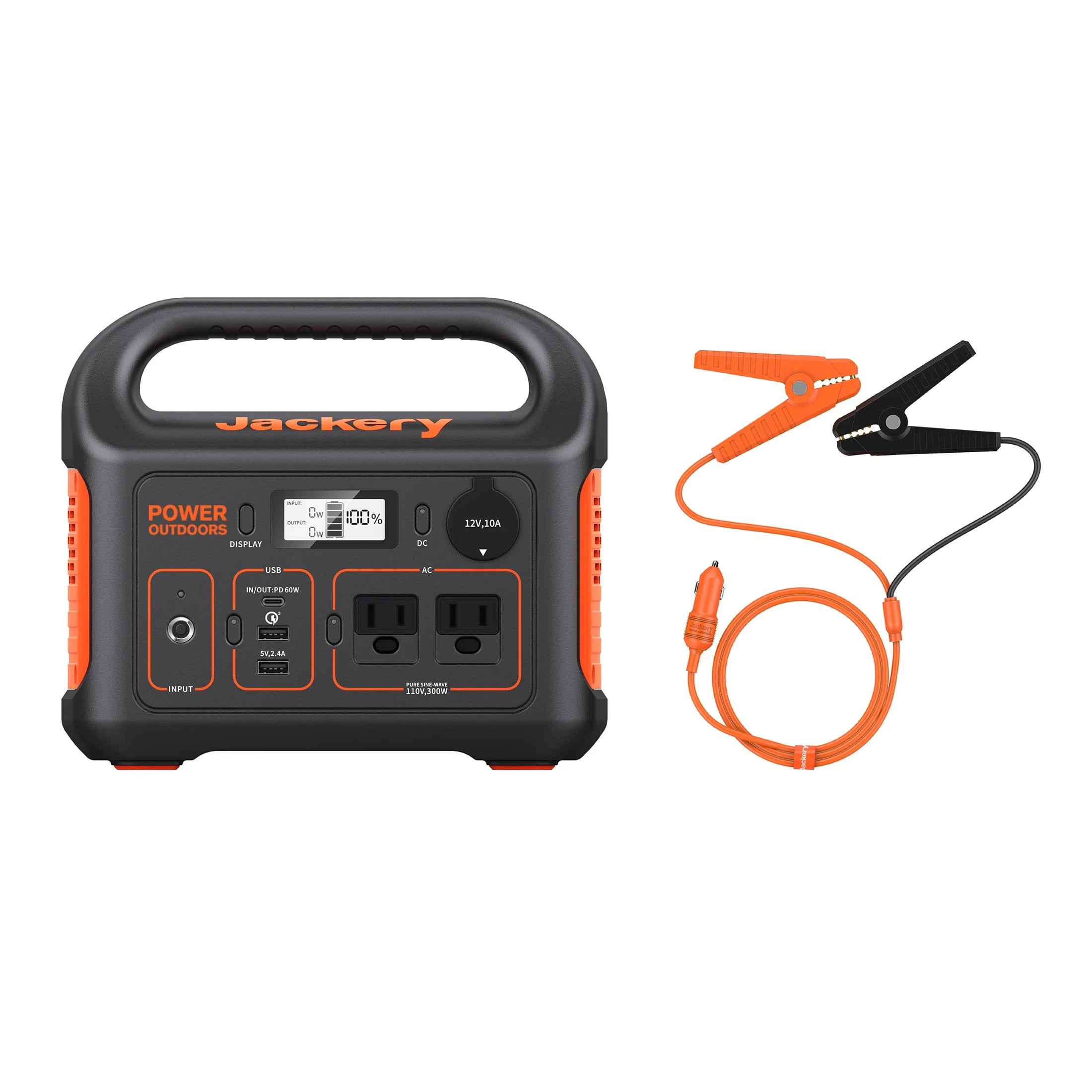 Portable Power Station with Automobile Battery Charging Cable Z59775