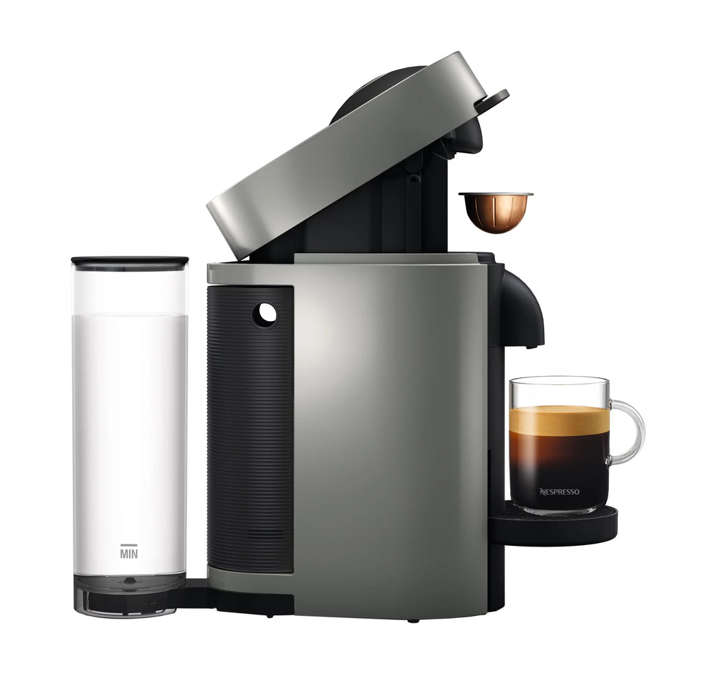 Gray Coffee and Espresso Machine with Aerocinno V4267