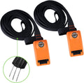 15ft Lockable Tie Down Strap with Silicone Buckle, 2 Pack (Orange) Z888530