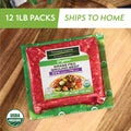 Organic Grass Fed 93/7 Ground Beef, Twelve 1 lb Packages D64356