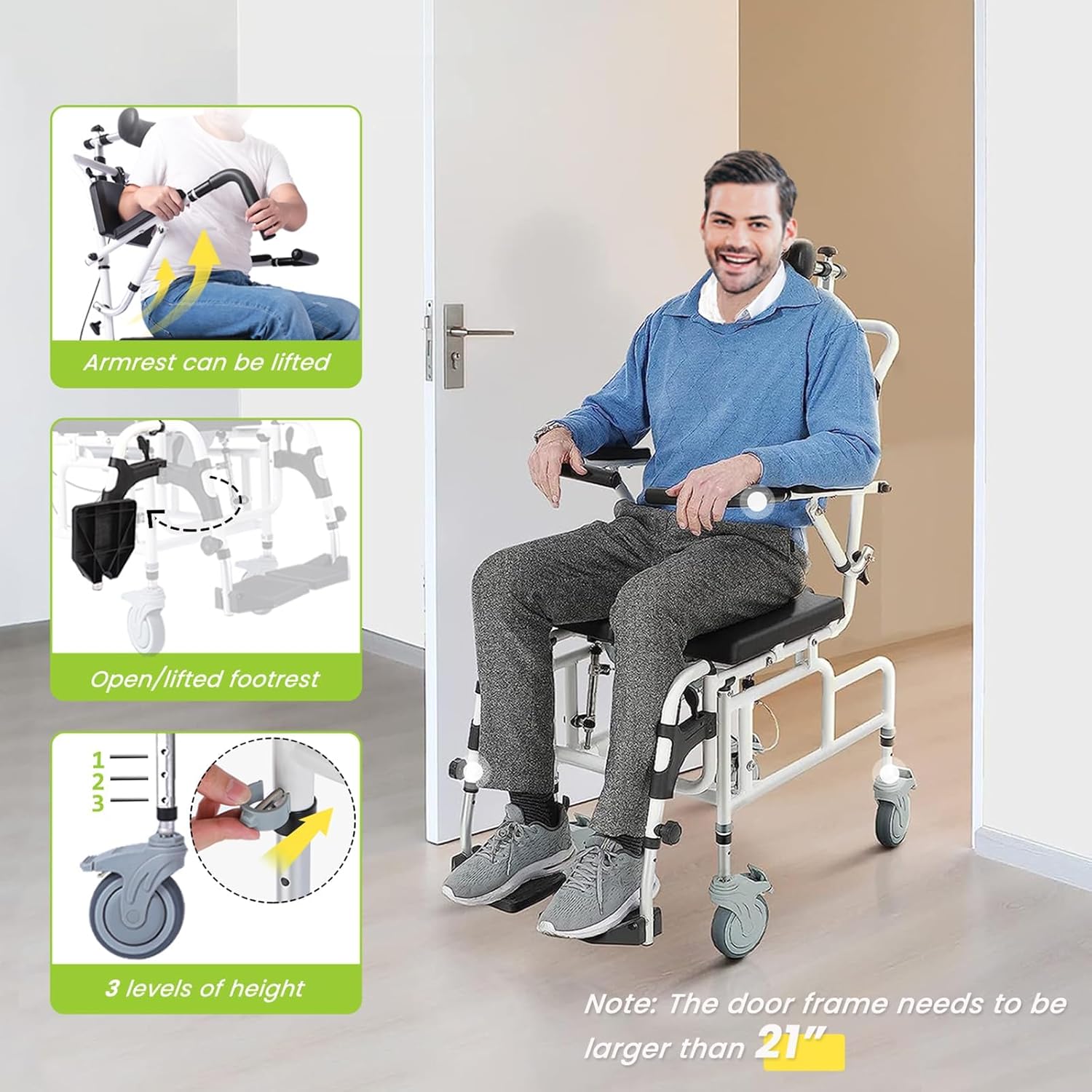 Reclining Shower Chair with Soft Seat Cushion J2478