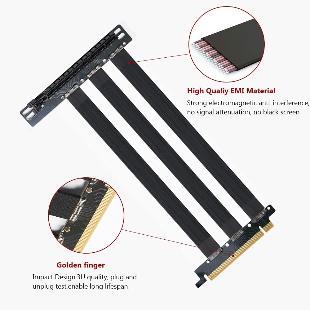 PCI-E 4.0 x 16 Vertical GPU Mount Cable 25CM O7636