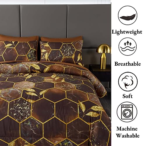 Geometric Black Queen Comforter Set 7 Pieces H169