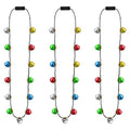 3Pcs Bells Light up Christmas Necklace S325