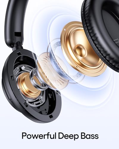 Active Noise Cancelling Wireless Over Ear Bluetooth Headphones Black B6493