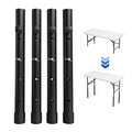 4 Pack Adjustable Metal Table Leg Extenders for Folding Tables, 3.6"/5.23"(7.8in) C71298