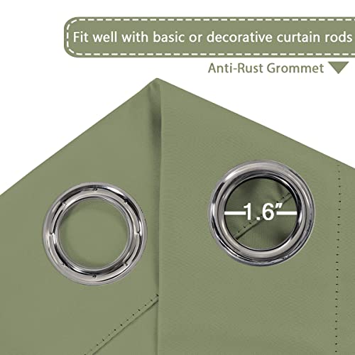 Blackout Curtain 96 inch Length Solid Grommet Top One Panel Green Bay 52" W x 96" L G7701
