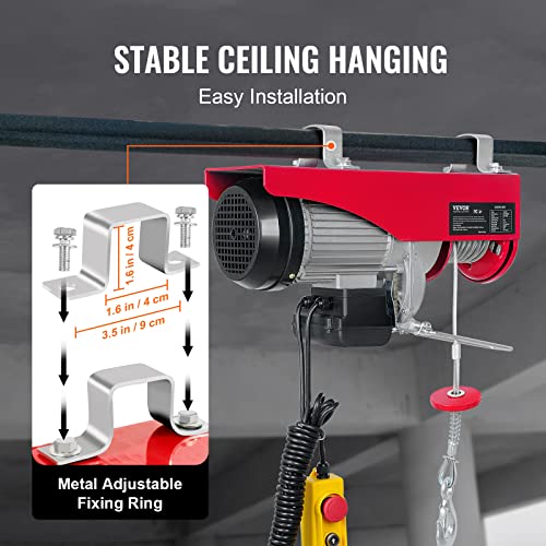 440LBS 110V Electric Hoist with Remote Control T513