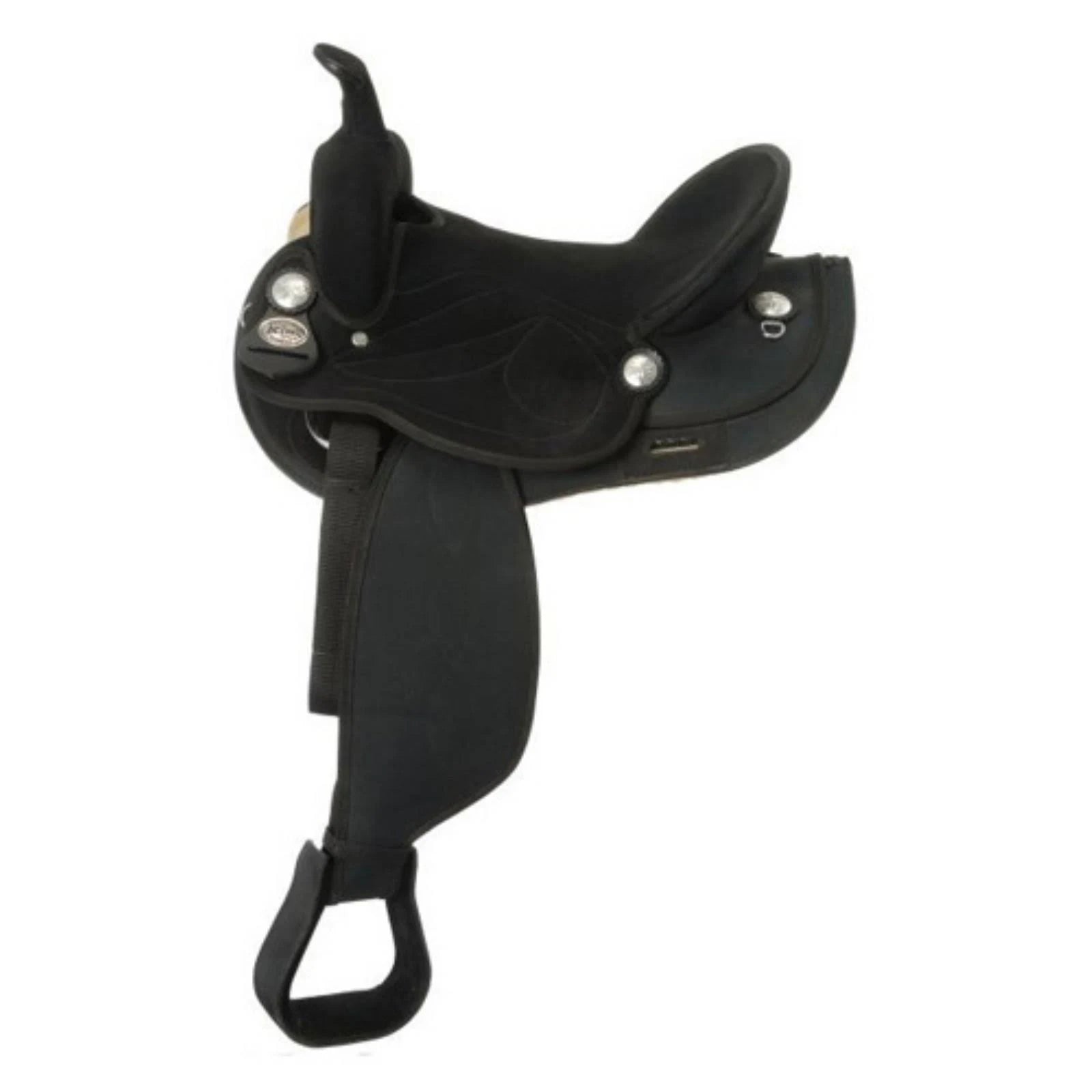 Black Synthetic Trail Saddle with Suede Seat X946