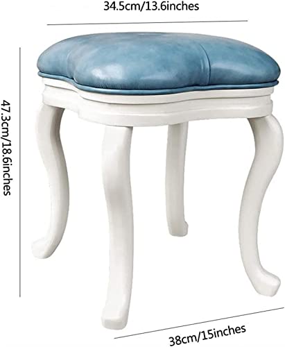 Upholstered Solid Wood Vanity Stool E5364