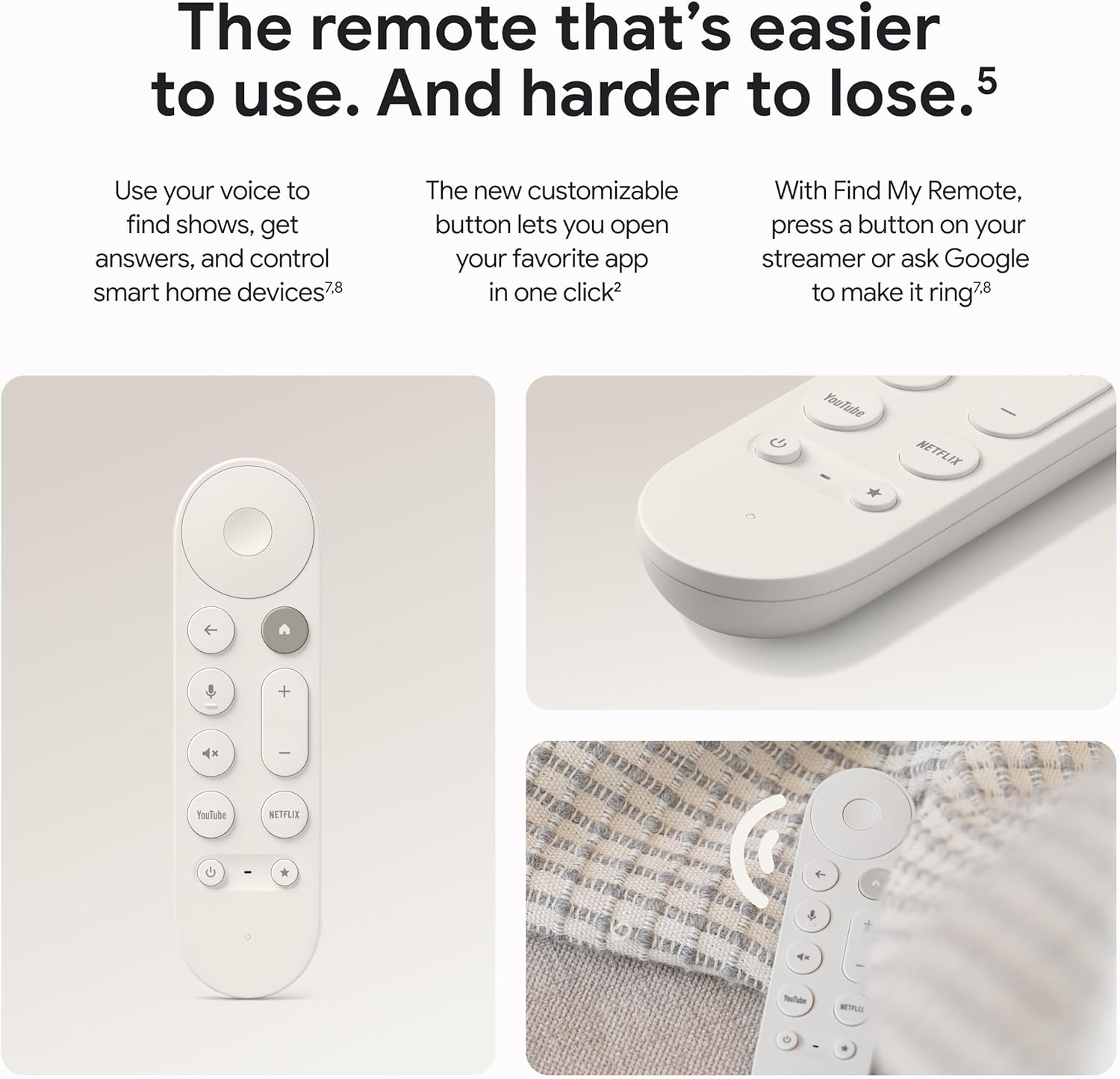 Porcelain 4K Google TV Streamer with Voice Search Remote S8361