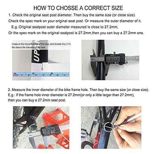 Extra Long Bicycle Seatpost with Micro Adjust Clamp X346