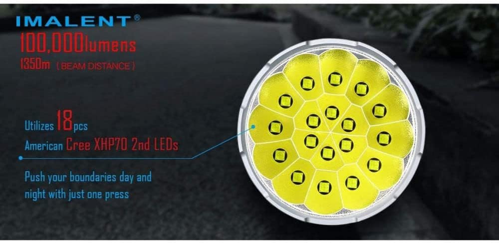 100,000 Lumens Rechargeable LED Flashlight E773