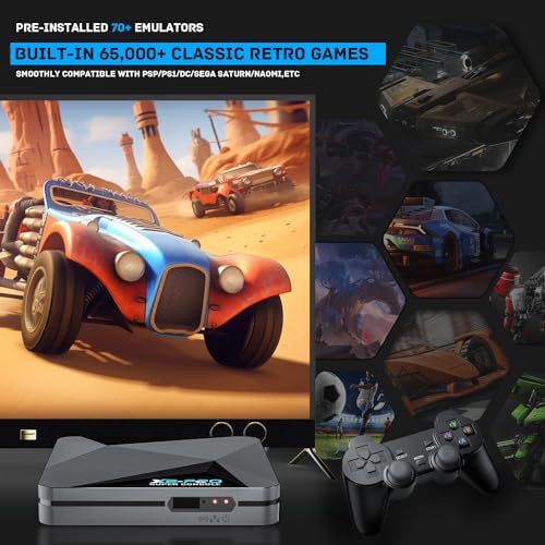 Retro Game Console with 65,000+ Classic Games, 4K HD Output P7015