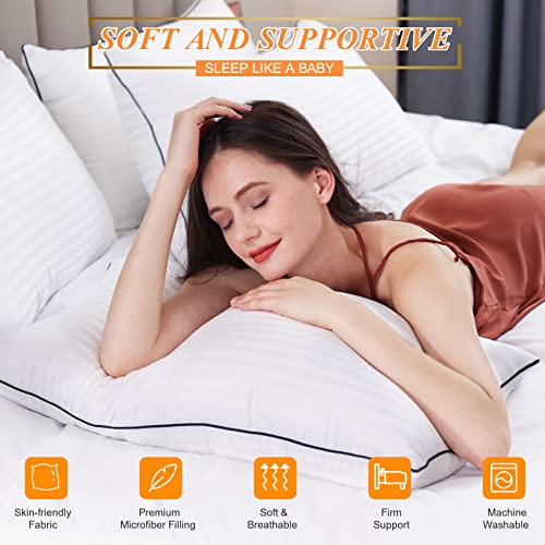 King Size Set of 2 Cooling Pillows with Down Alternative Filling T664