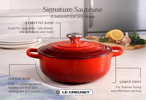 3.5 qt. Enameled Cast Iron Sauteuse Oven V113611
