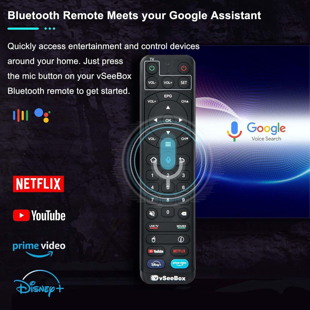 vSeeBox with Bluetooth Voice Remote & Wi-Fi H361789