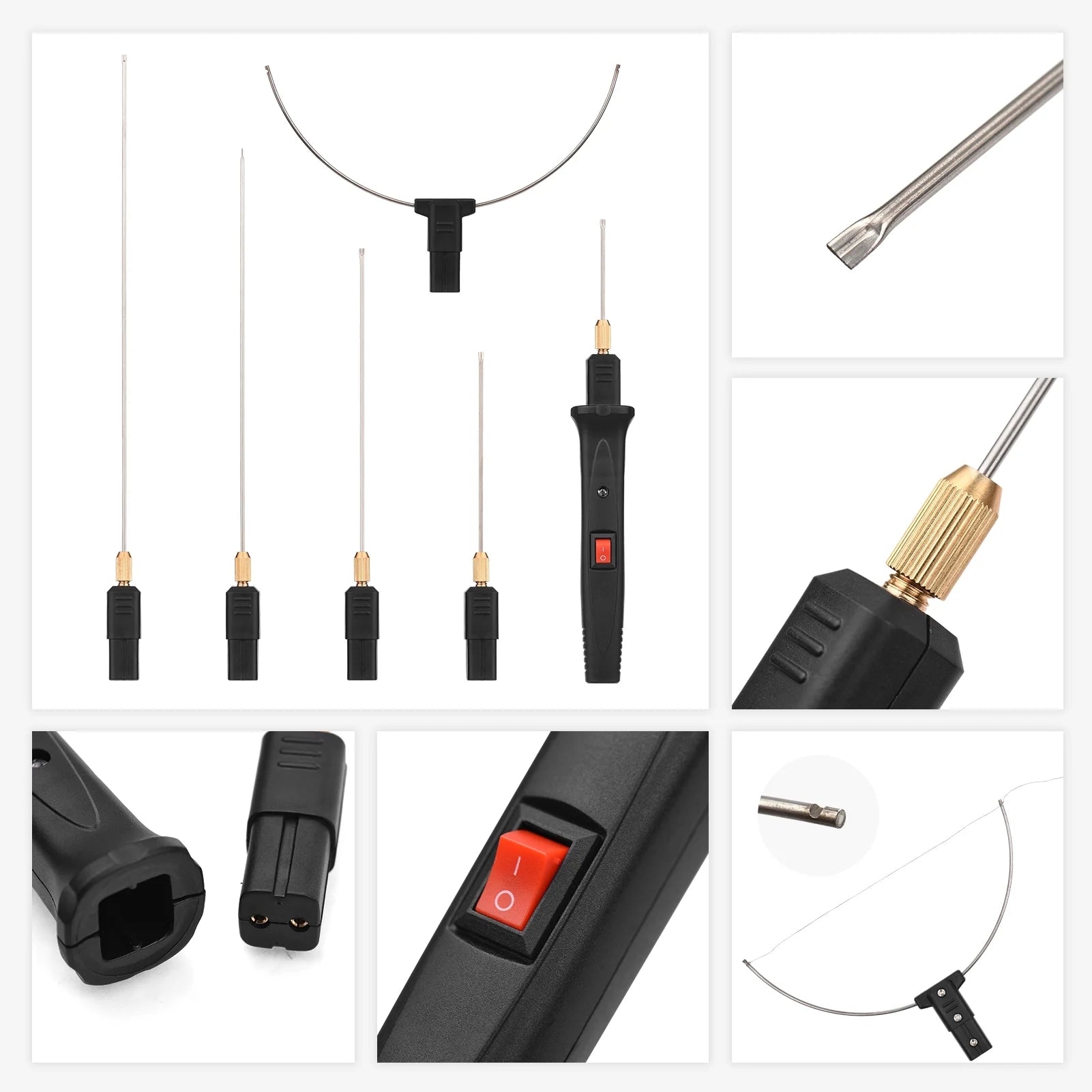 Handheld Electric Foam Cutter Kit With 5 Straight Tips & 1 Arch Adjustable Temperature I4089