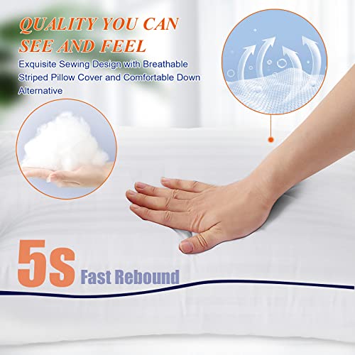 King Size Set of 2 Cooling Pillows with Down Alternative Filling T664