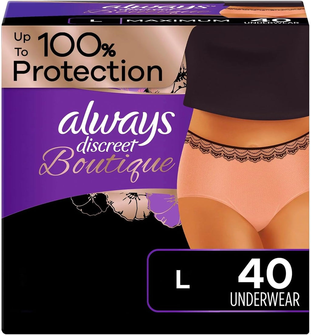 Maximum Absorbency L (40 Ct) Incontinence Underwear R73253