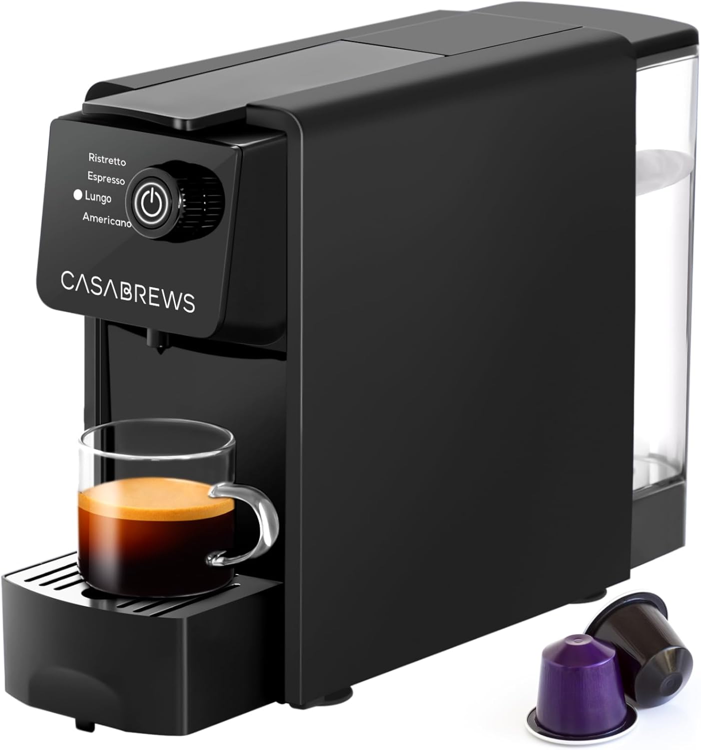20 Bar Compact Capsule Coffee Machine with 21 oz Removable Water Tank Y342993