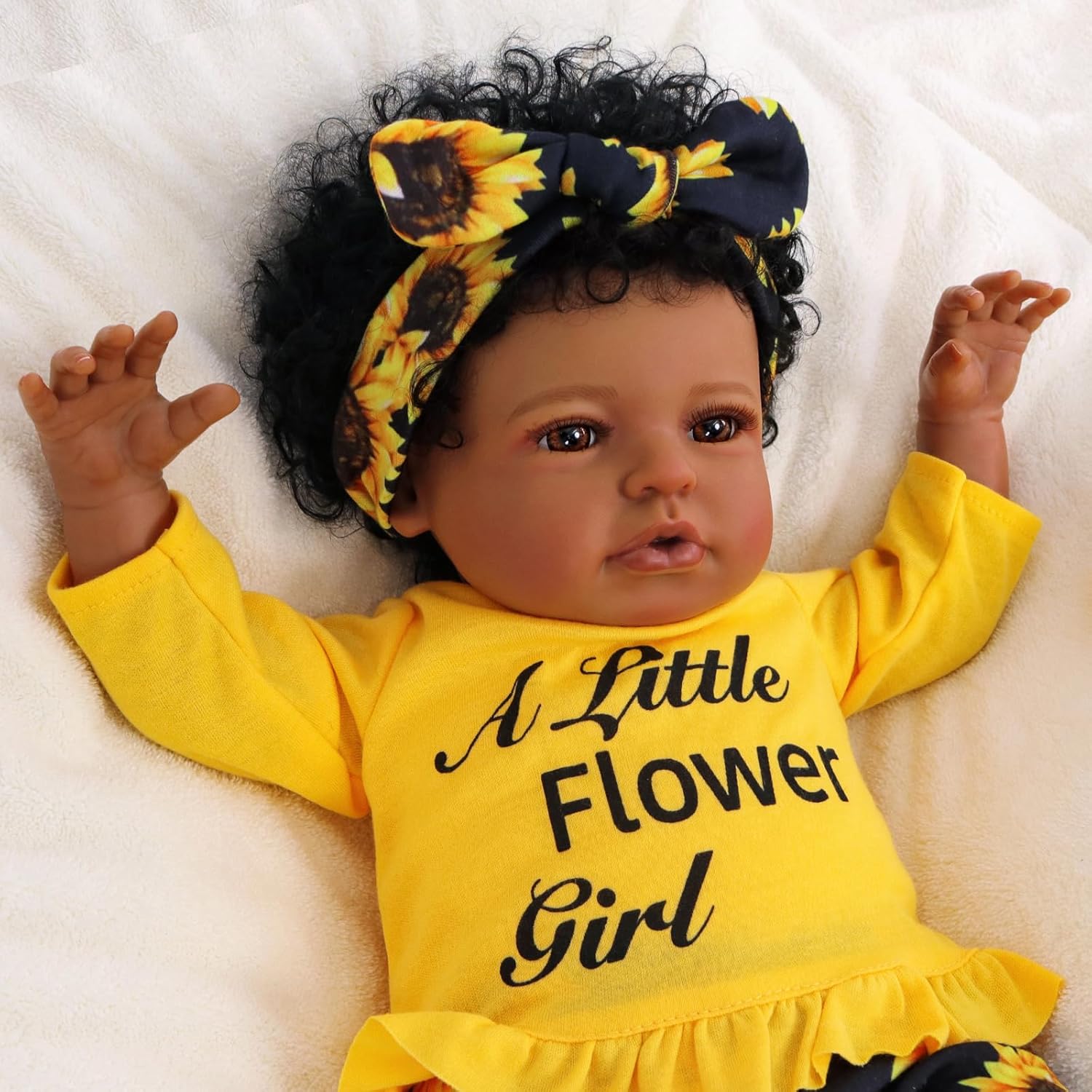 20 Inch Black Soft Vinyl Reborn Baby Doll N56113