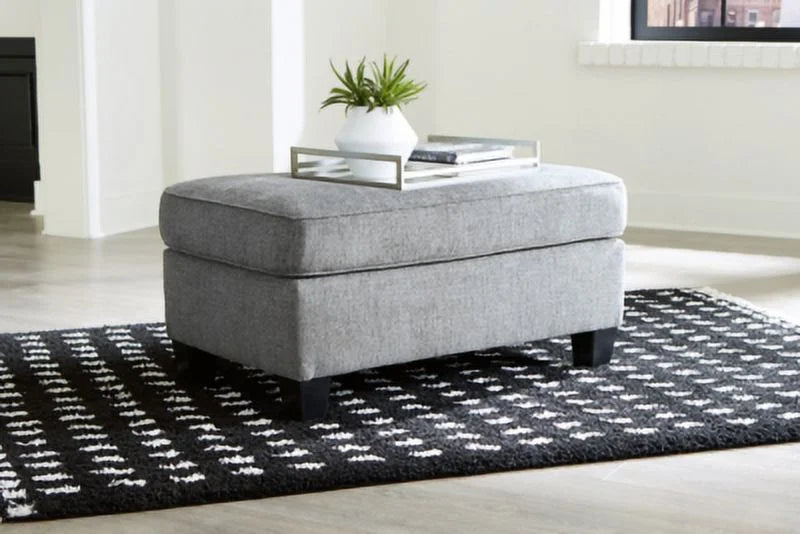 Chenille Smoke Ottoman H5352