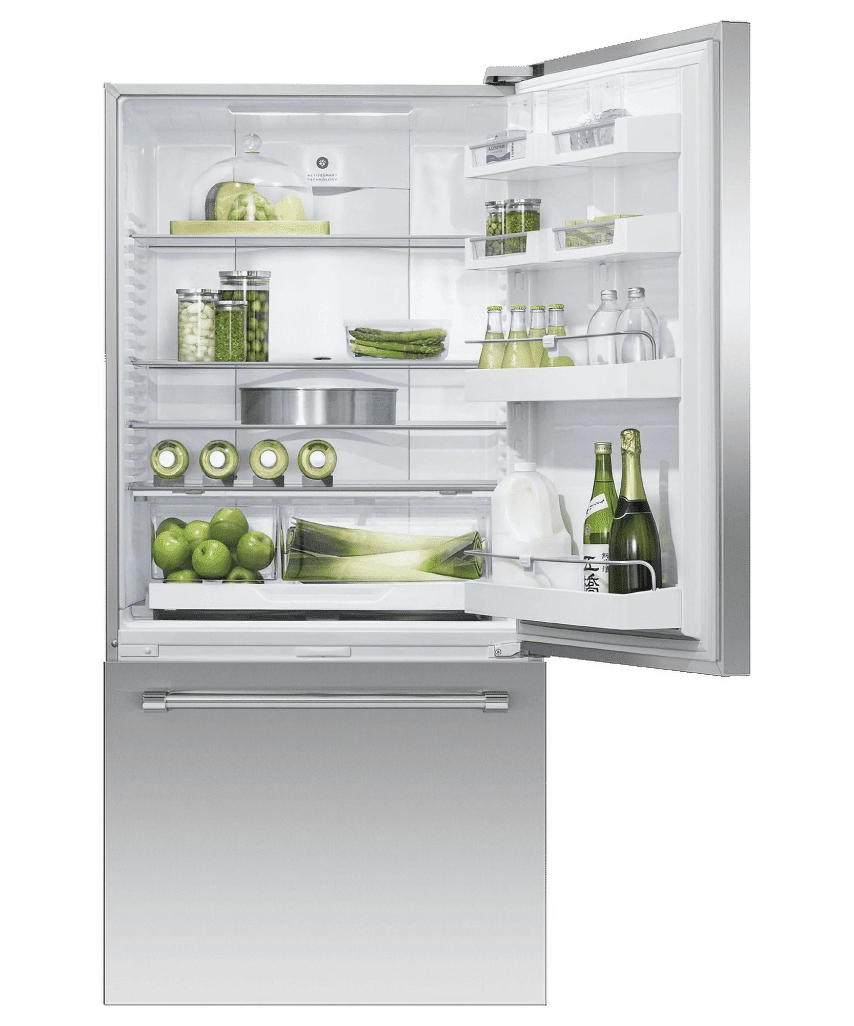 32 Wide 17.1 Cu. Ft. Bottom Freezer Refrigerator - Stainless D7855