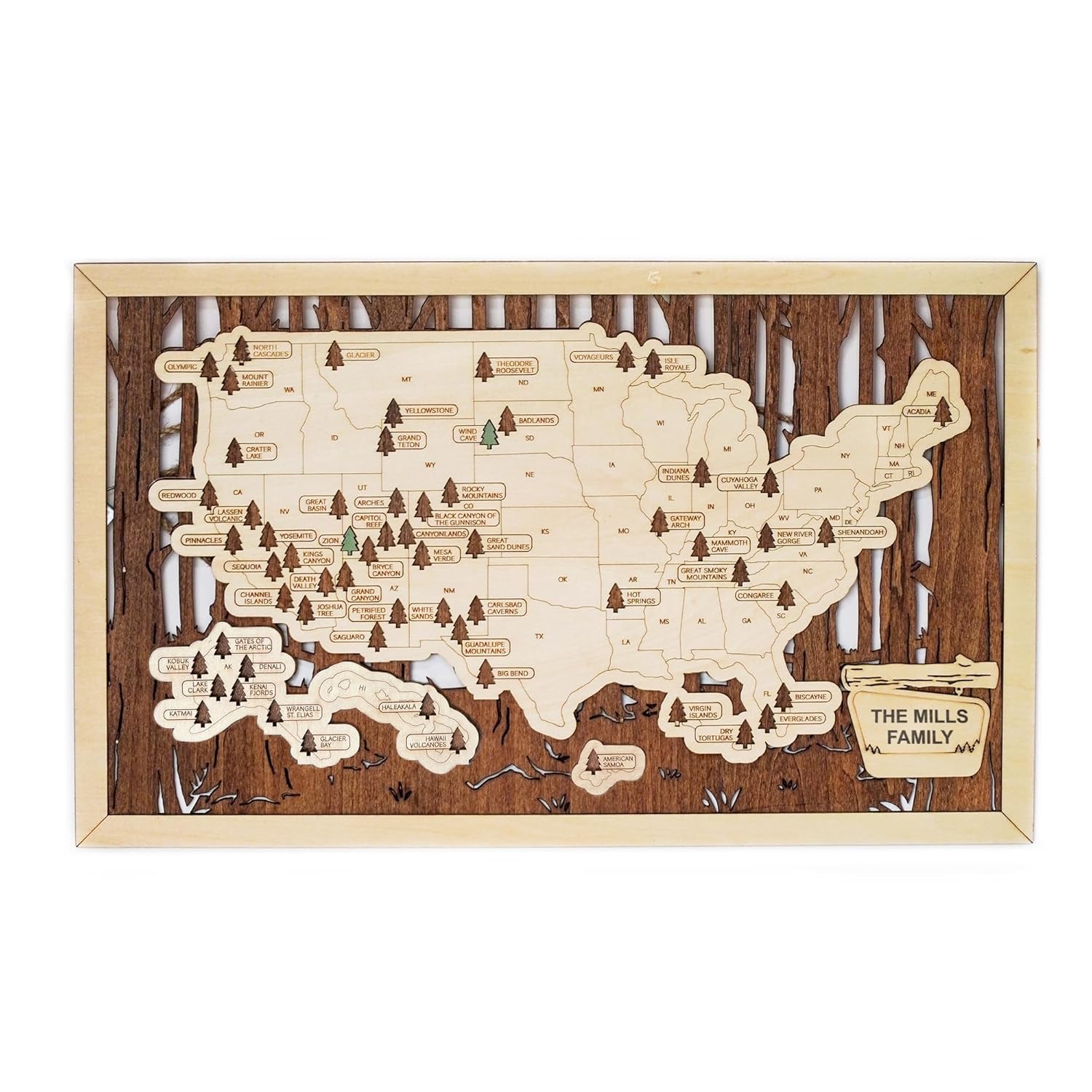National Parks Map P3328